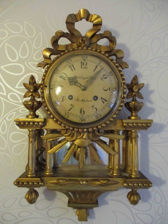 6484 - Hodiny zlacene rokoko styl funkcni  V - 55 cm  -  PRODANO